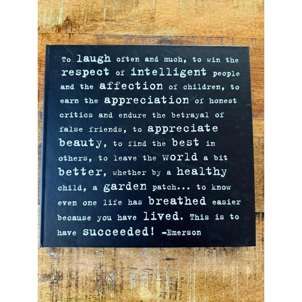 Quotable‎ Photo Album Black Excellent Emerson Success Quote Spiral Bound